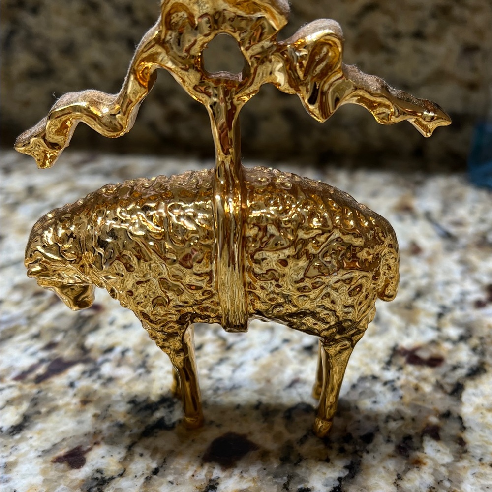 Gold Sheep Ornament